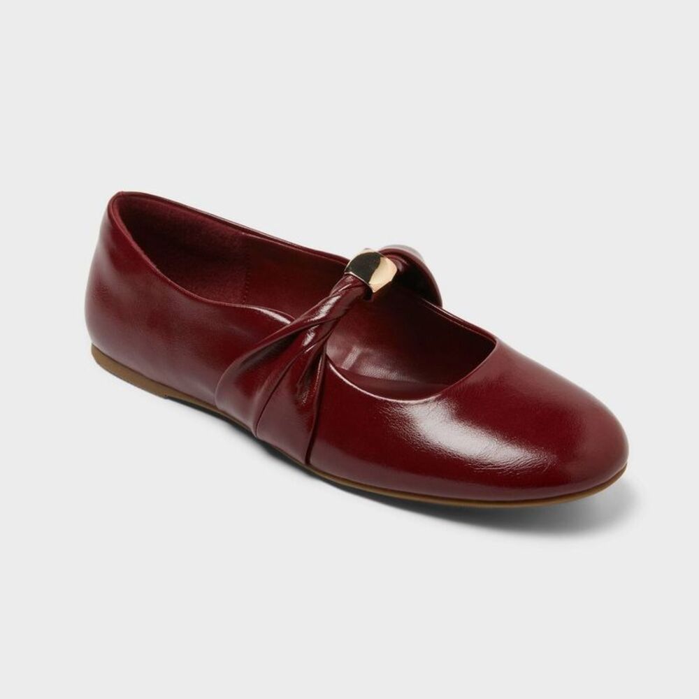 Women's Willa Flats - A New Day Burgundy 7.5